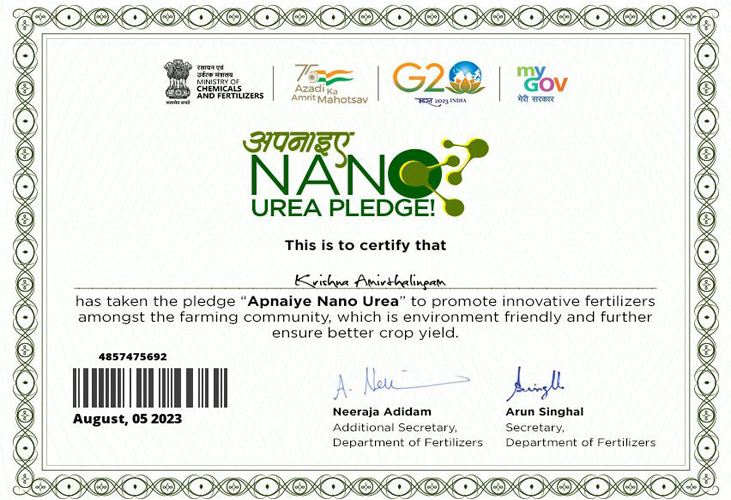 Apnaaye Nano Urea Pledge